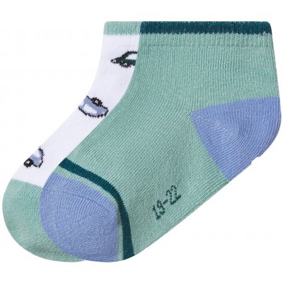 lupilu Dětské ponožky s BIO bavlnou, 2 páry auta/bílá/zelená – Zboží Dáma