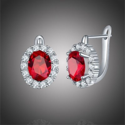 Sisi Jewelry Swarovski Elements Fiona Ruby E1325 červená