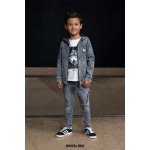 Mashmnie chlapecké volné kalhoty vzhled jeans šedé – Zboží Mobilmania