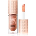 Makeup Revolution Shimmer Gloss třpytivý lesk na rty Glimmer Nude 4,5 ml – Zboží Dáma