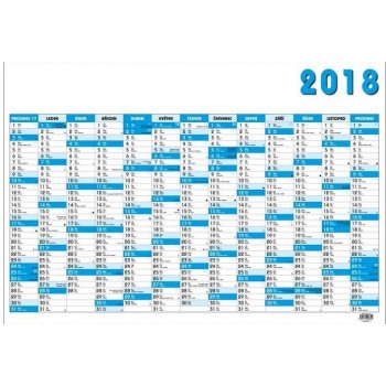Nástěnný Nástěnný roční modrý 2018