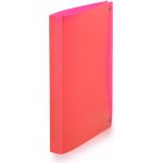 Karton P + P 4 kroužkový pořadač 25 mm Opaline čirý Červená – Zboží Živě