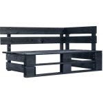 vidaXL Rohová zahradní lavice z palet dřevo černá 45763 – Hledejceny.cz