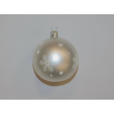 ORNEX Vánoční ozdoba skleněná koule bílá veverka pr. 8 cm – Hledejceny.cz