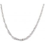 B&B Goldinvestic Zlatý řetízek Singapore jemný bílé zlato N5396-585/1000 – Sleviste.cz