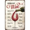 Obraz Nostalgic Art Plechová cedule World of Wine 30 cm x 20 cm