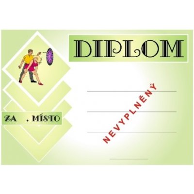 VIZINGR Šipky diplom A4 č.44 Šipky č.44 BEZ TEXTU – Hledejceny.cz