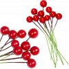 Váza SPRINGOS Berries Deco 10 ks. drát c _ 12 mm červená umělé umělé rostliny umělé ovoce DIY Home Art (červená 10 ks)