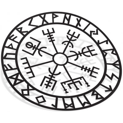 E-cut.cz Samolepka Vegvísir - 25x25 cm – Zboží Dáma