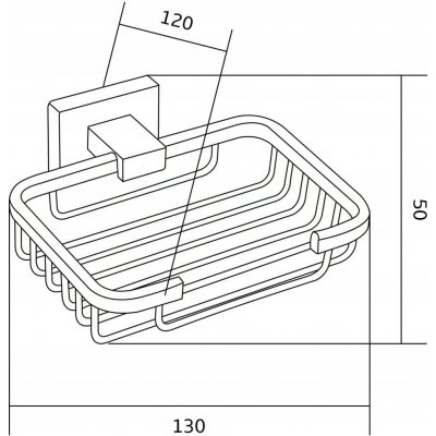 MEXEN Arno drátěná mýdlenka, chrom 7020751-00 – Zboží Dáma
