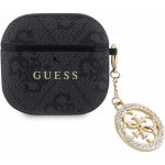 Guess 4G Script PC/PU Charm Pouzdro pro AirPods 4 GUA4P4E4CDK – Zboží Živě