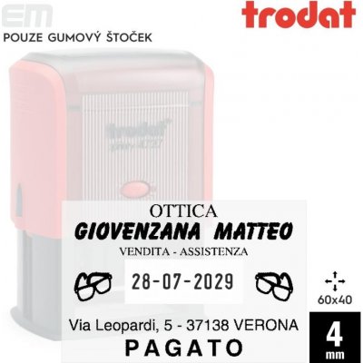 Trodat 4727 [ 60 x 40 mm pouze gumový štoček – Zboží Živě