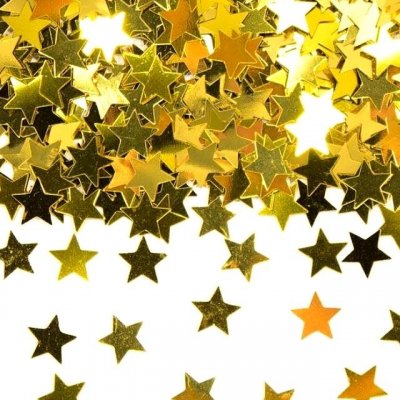 Konfety lesklé HVĚZDY zlaté 15g – Zboží Mobilmania