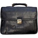 Hexagona luxusní aktovka z pravé kůže 119056A černá – Zboží Mobilmania
