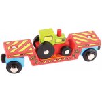 Bigjigs Rail Vagon s traktorem 2 koleje – Zboží Dáma