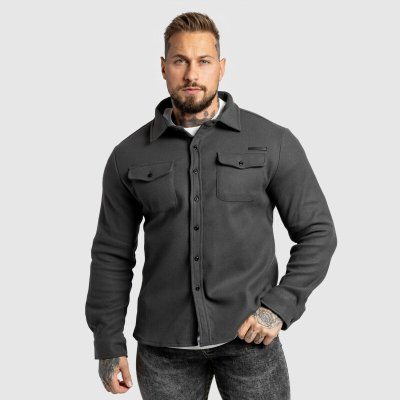 Iron Aesthetics Felted pánská plstěná košile šedá – Sleviste.cz
