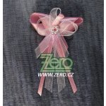 Vonička (vývazek) svatební - tm. starorůžová s perlovým květem – Zboží Dáma