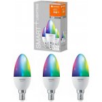 Ledvance Smart+ WIFI Sada LED světelných zdrojů, 4,9 W, 470 lm, RGB, teplá–studená bílá, E14, 3 ks – Hledejceny.cz