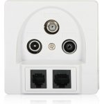 Zásuvka účastnická TV/R/SAT/RJ-45/RJ-11 - koncová – Hledejceny.cz