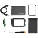 Transcend StoreJet 25CK3 externí rámeček pro 2.5" HDD/SSD, SATA III, USB 3.0, gumové pouzdro, šedý, TS0GSJ25CK3 – Zboží Mobilmania