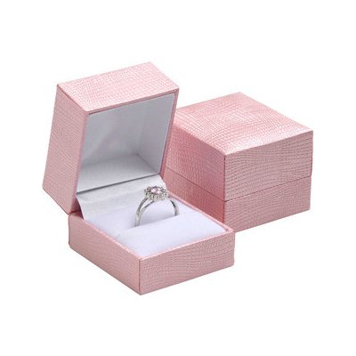 Šperky4U koženková krabička na prsten růžová KR0481 – Zboží Mobilmania