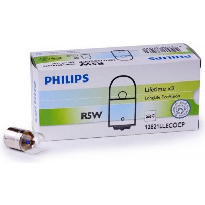 Philips LongLife EcoVision 12821LLECOCP R5W BA15S 12V 5W