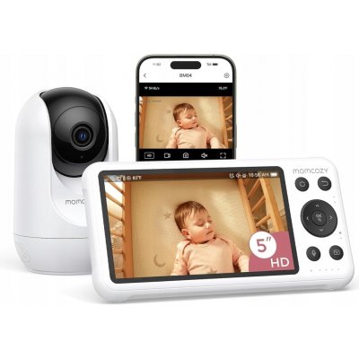 Momcozy Elektronická chůvička 5" WLAN s kamerou, 4x zoom, alarm pohybu, IR – Zboží Dáma