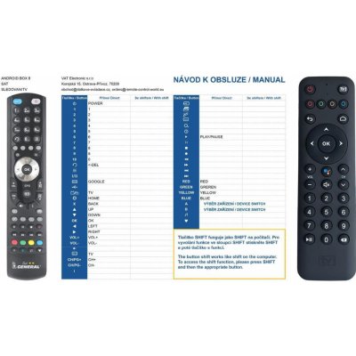 Dálkový ovladač General SledovaniTV Androidbox 1 – Sleviste.cz