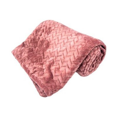 Home Elements Mikro flanel deka jacquard vzor starorůžová 150x200 – Hledejceny.cz