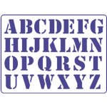 Šablona PENTART Velké písmo S23 – Zboží Dáma