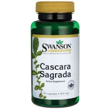 Swanson Cascara Sagrada Řešetlák Purshův 450 mg 100 kapslí