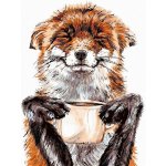 Zuty Liška a káva Holly Simental 40 x 50 cm bez rámu a bez vypnutí plátna 8596530049289 – Hledejceny.cz