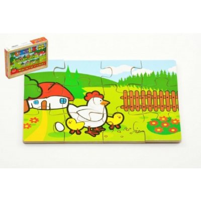 Teddies Moje první zvířátka 20x14x35cm 4 x 12 dílků – Zbozi.Blesk.cz