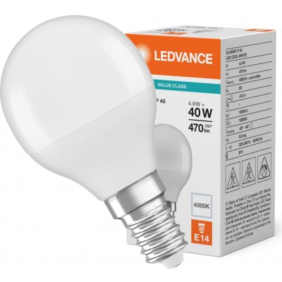 LEDVANCE Žárovka LED 4,9W-40 E14 4000K 200° CLASSIC – Zboží Živě