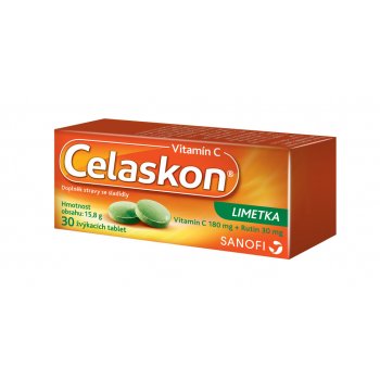 Celaskon Limetka žvýkací tablety Vitamin C tabletmnd 30 x 180 mg