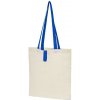 Nákupní taška a košík Nákupní skládací taška z bavlny Nevada 100 g / m² přírodní / královská modrá