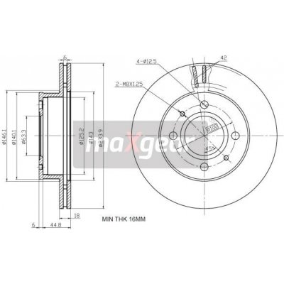 Brzdový kotouč HYUNDAI přední ATOS 24011801381 MAXGEAR