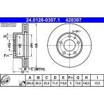 Brzdový kotouč ATE 24.0128-0307 (AT 428307) | Zboží Auto