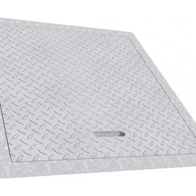 Scobax Steelsafe Zinc poklop hranatý 954 x 954 mm stříbrná