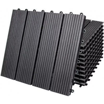 FurniGO WPC klasická 30 x 30cm antracit 11 ks – Hledejceny.cz