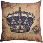 Clayre & Eef polštář s historickým potiskem a korunou 43x43 – Hledejceny.cz