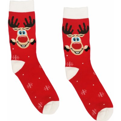 Aura.Via pánské vánoční ponožky SFV6881 sob Červená – Zboží Mobilmania