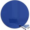 Tabule Glasdekor Magnetická skleněná tabule kulatá pr. 30 cm modrá