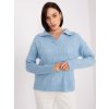 Dámský svetr a pulovr ITALY MODA svetr s límečkem at sw 2349 2.27 light blue
