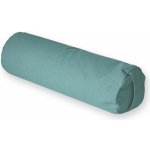 Gadeo jógový válec bolster na jógu UNI šedo-zelená Výplň polštář se špaldovými slupkami + potah 50x15 – Sleviste.cz