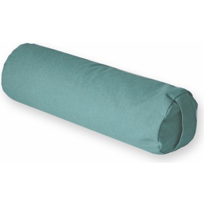 Gadeo jógový válec bolster na jógu UNI šedo-zelená Výplň polštář se špaldovými slupkami + potah 50x15 – Sleviste.cz