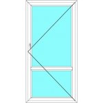 Ekosun Balkónové dveře Ekosun 6 Jednokřídlé Otevírací Dělené 100x200 Bílá - Bílá – Zboží Dáma