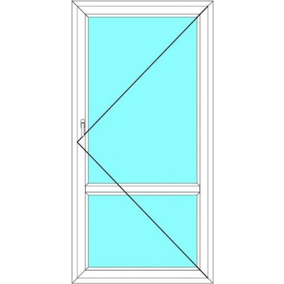 Ekosun Balkónové dveře Ekosun 6 Jednokřídlé Otevírací Dělené 100x200 Bílá - Bílá – Zboží Dáma