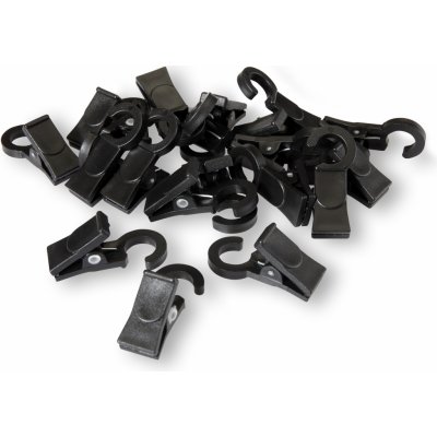 Wooline Plastové žabky na záclony černé, s háčkem – Zboží Dáma