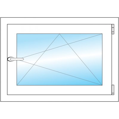OKNA HNED 70x50 cm (700x500 mm) bílé otevíravé a sklopné pravé – HobbyKompas.cz